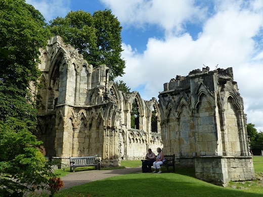 The remaining wall of St Marys Abbey in York